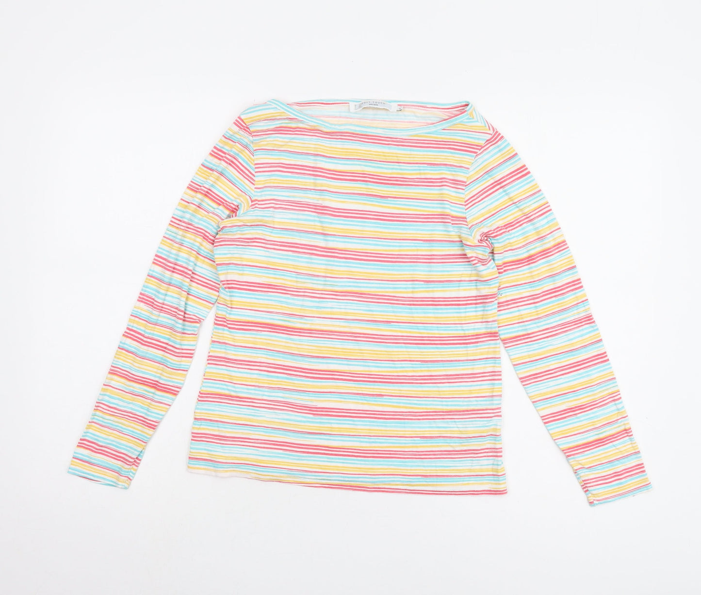 John Lewis Women's Multicoloured Striped T-Shirt, Size 12