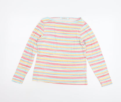 John Lewis Women's Multicoloured Striped T-Shirt, Size 12