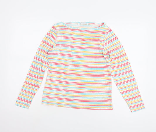 John Lewis Women's Multicoloured Striped T-Shirt, Size 12