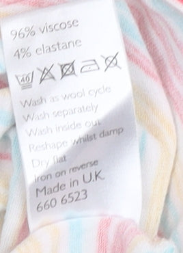 John Lewis Women's Multicoloured Striped T-Shirt, Size 12