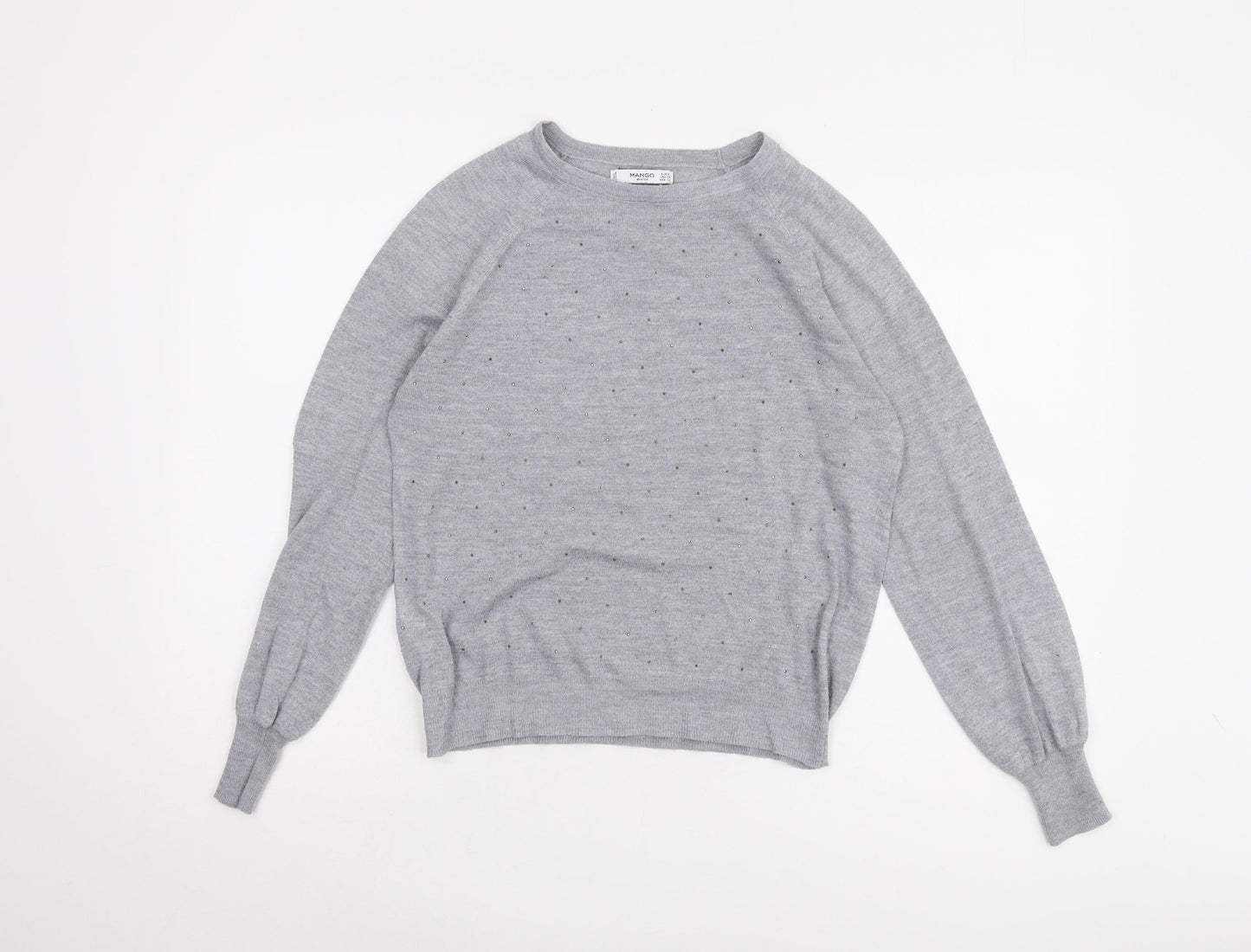 Womens UK Size XS Mango Grey Pullover Jumper