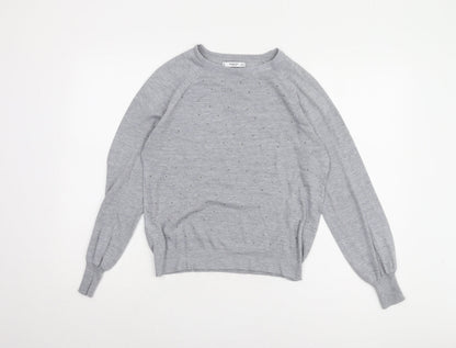 Womens UK Size XS Mango Grey Pullover Jumper