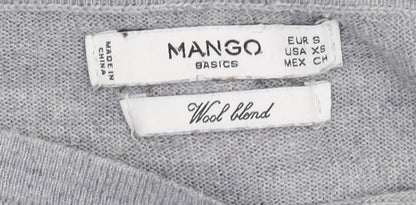 Womens UK Size XS Mango Grey Pullover Jumper