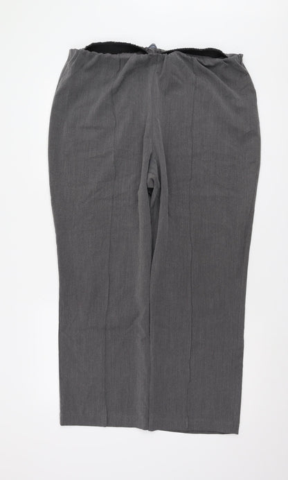 Womens UK Size 18 Bonmarché Regular Fit Casual Grey Trousers
