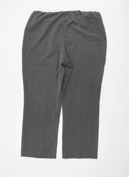 Womens UK Size 18 Bonmarché Regular Fit Casual Grey Trousers