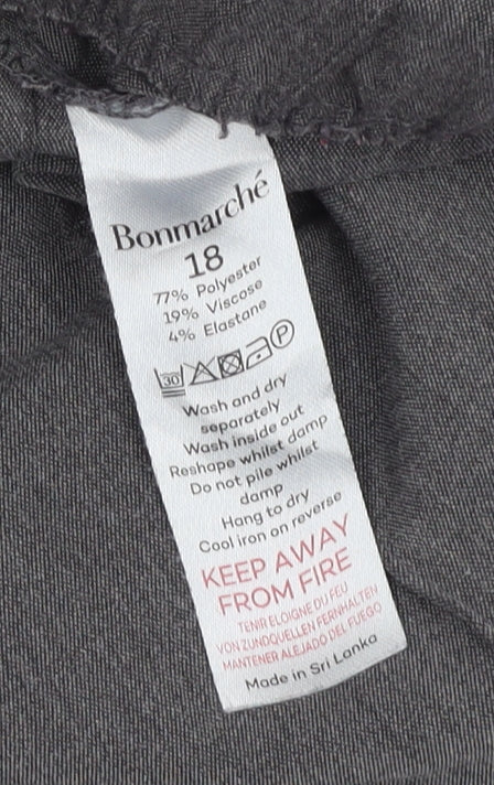 Womens UK Size 18 Bonmarché Regular Fit Casual Grey Trousers