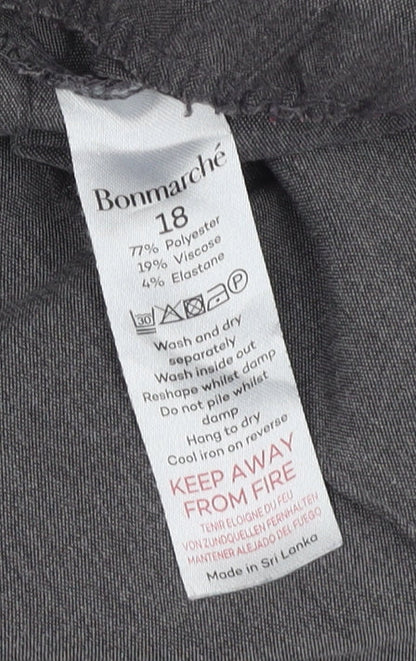 Womens UK Size 18 Bonmarché Regular Fit Casual Grey Trousers