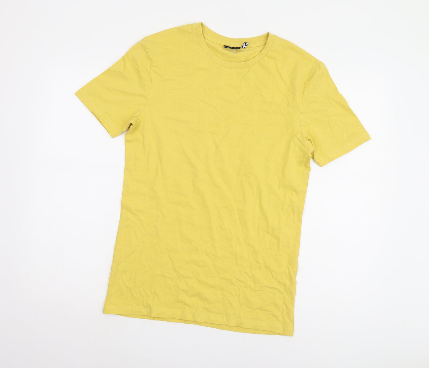 Mens UK Size L ASOS Design Yellow  T-Shirt