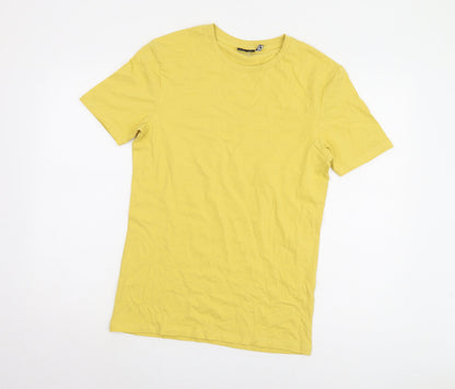 Mens UK Size L ASOS Design Yellow  T-Shirt