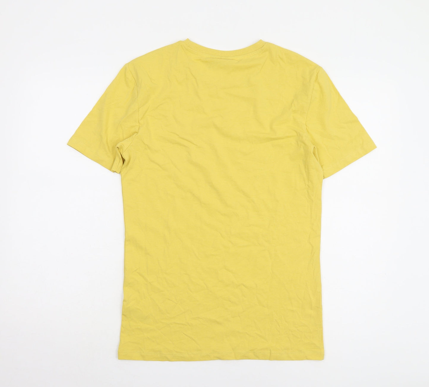 Mens UK Size L ASOS Design Yellow  T-Shirt