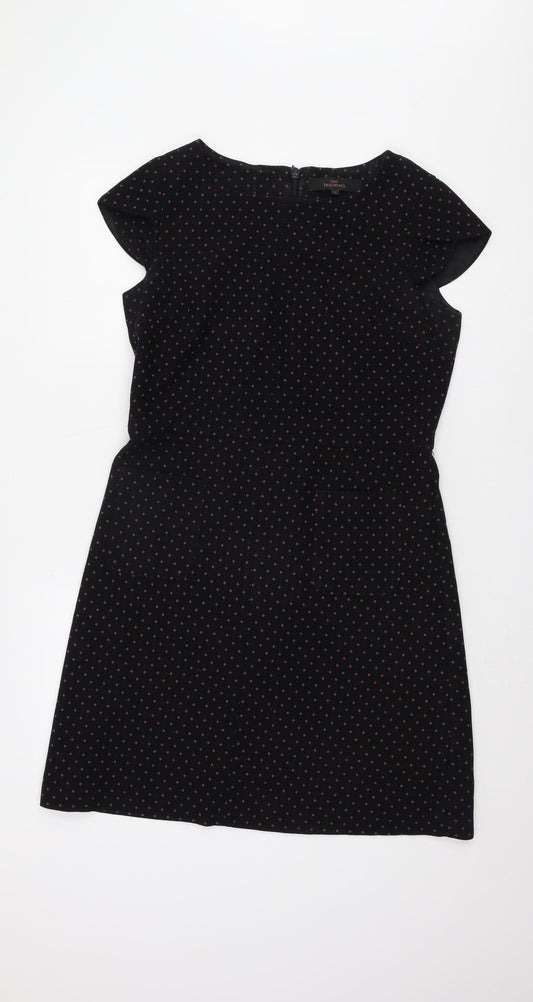 Next Women's Black Polka Dot Shift Dress Size 12