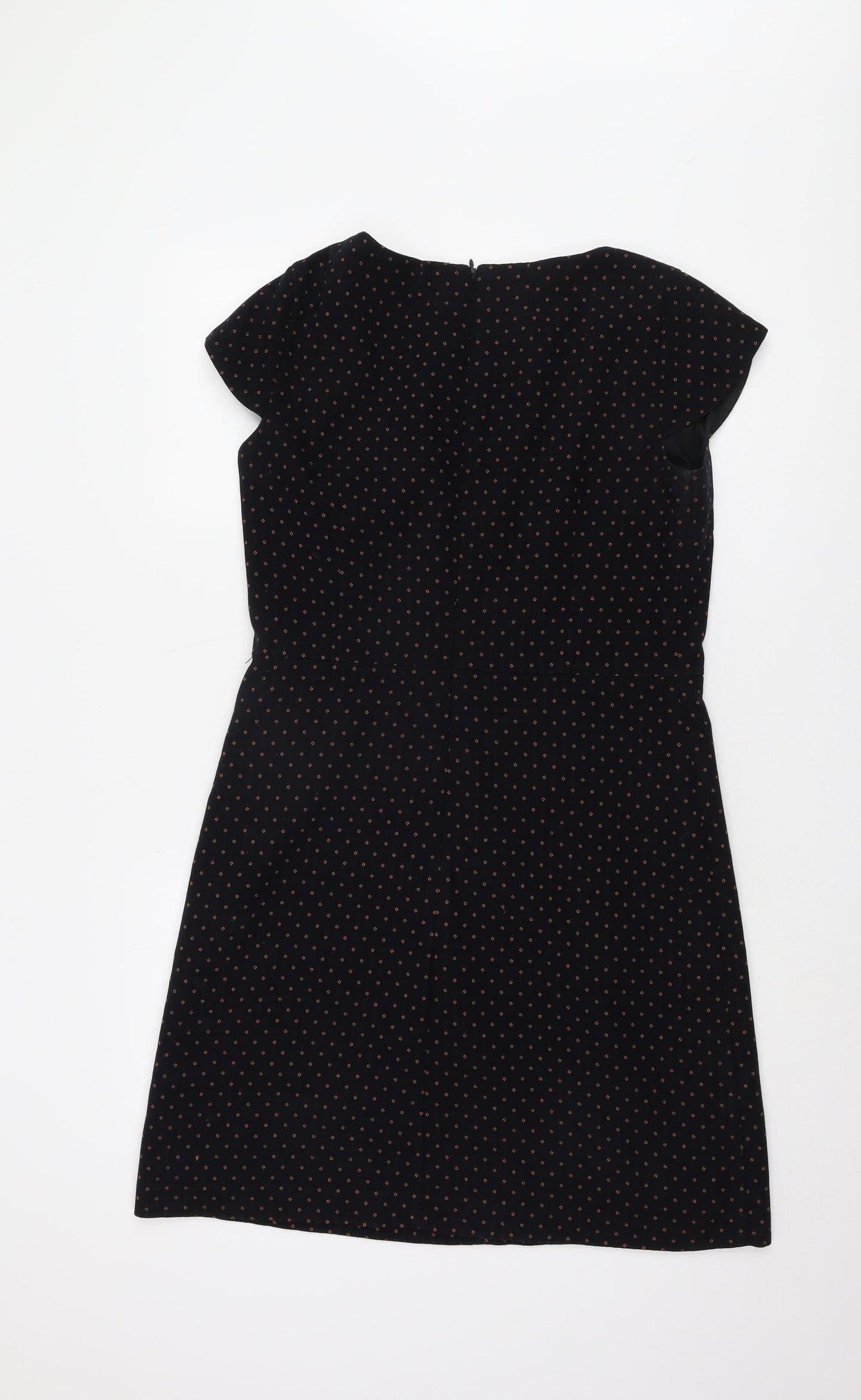 Next Women's Black Polka Dot Shift Dress Size 12