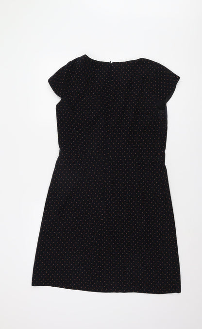 Next Women's Black Polka Dot Shift Dress Size 12
