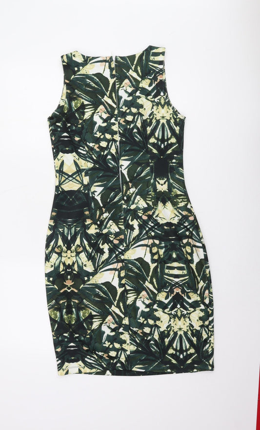 H&M Women's Multicoloured Geometric Sheath Dress Size 12