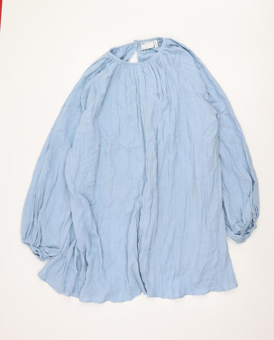 ASOS DESIGN Women's Blue Long Sleeve Dress, Size 12
