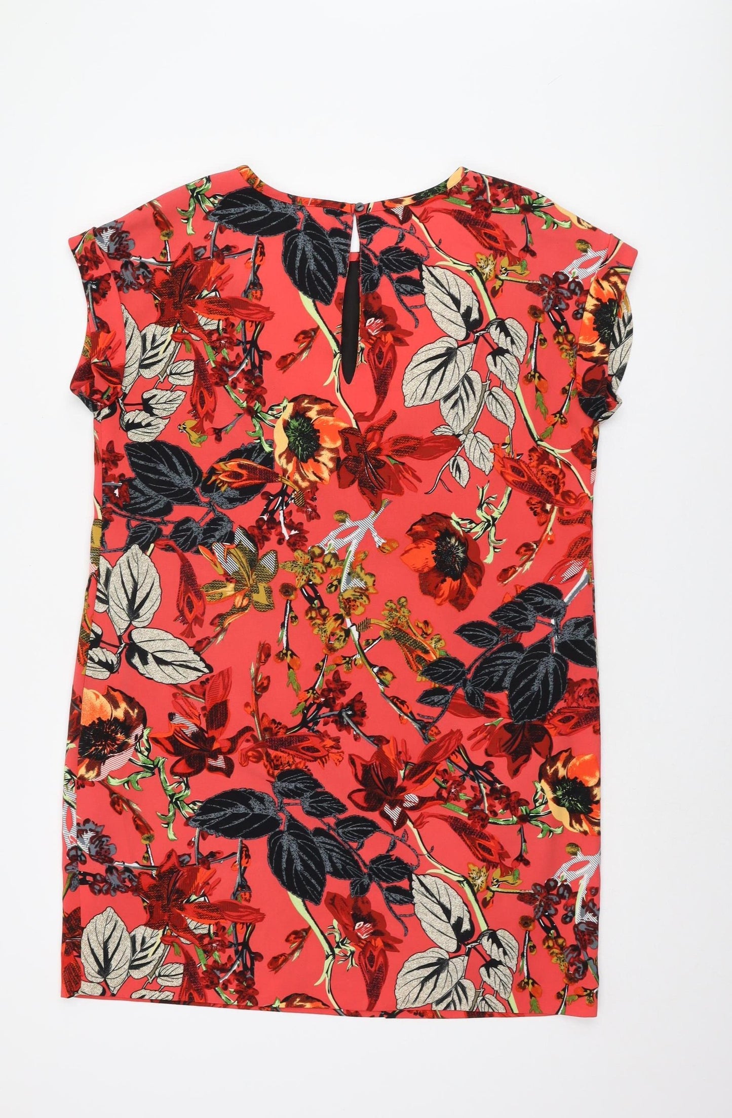 Next Women's Red Floral Dress Size 14