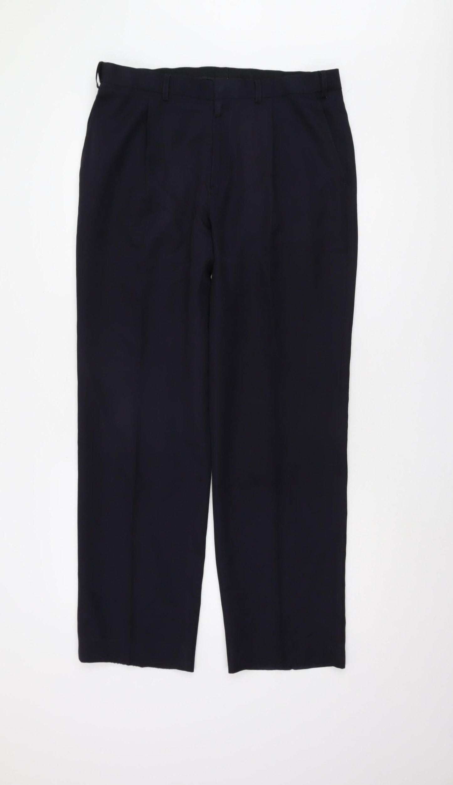 Marks and Spencer Men's Blue Trousers, Size M, Travel