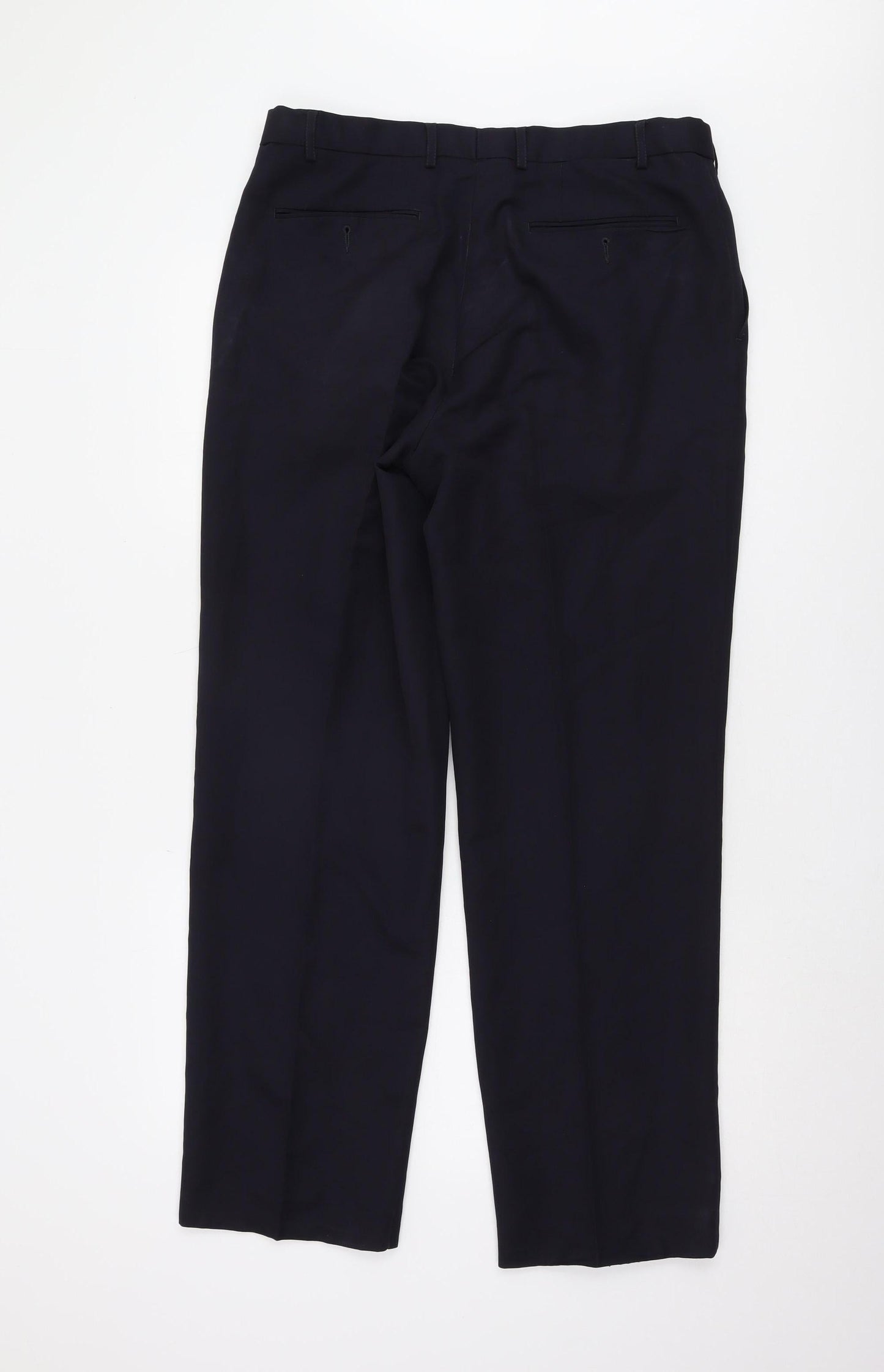Marks and Spencer Men's Blue Trousers, Size M, Travel
