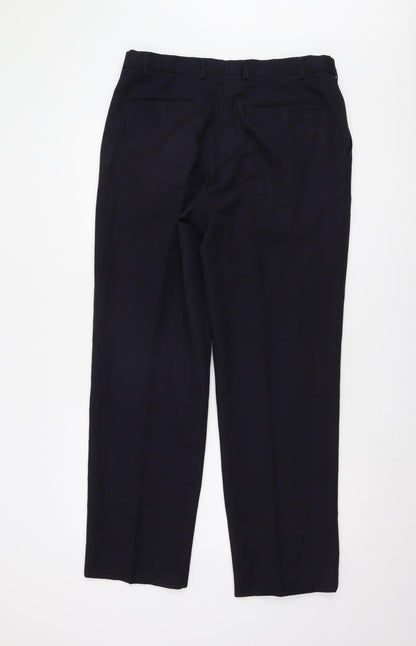 Marks and Spencer Men's Blue Trousers, Size M, Travel