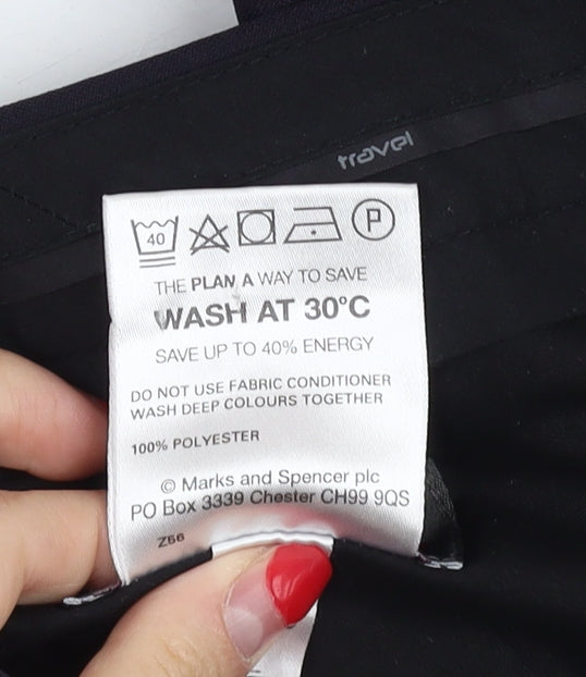 Marks and Spencer Men's Blue Trousers, Size M, Travel