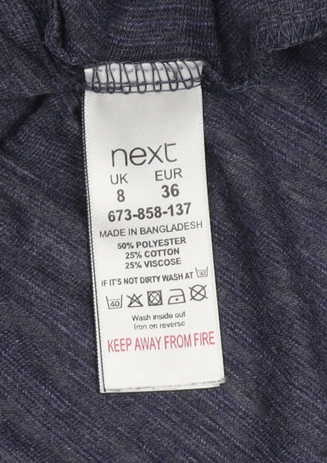 Womens UK Size 8 NEXT Blue Basic Blouse