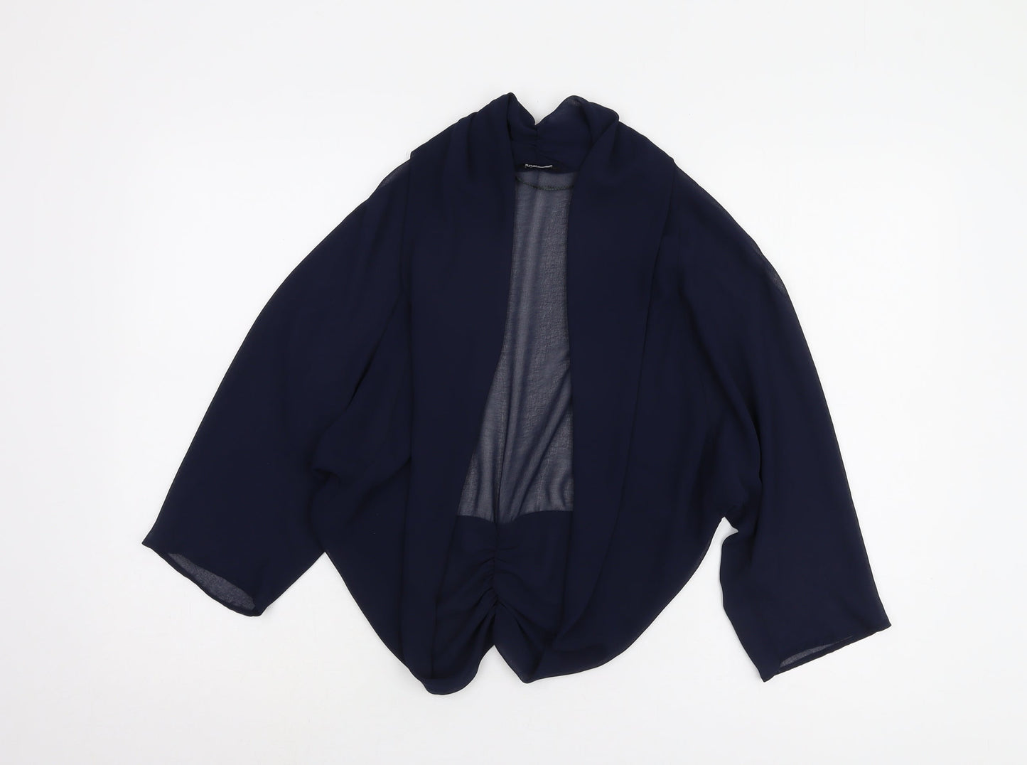 Womens UK Size 18 Roman Blue Wrap Blouse