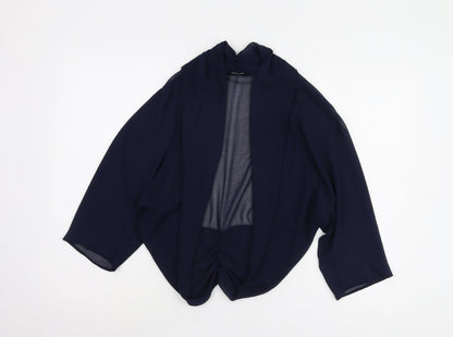 Womens UK Size 18 Roman Blue Wrap Blouse