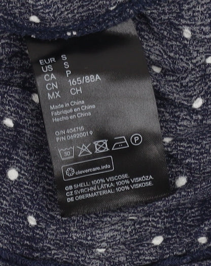 H&M Maternity Blue Polka Dot 3/4 Sleeve Dress