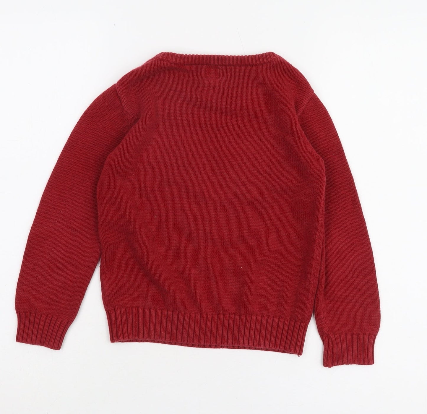 babyGap Boys Red Polar Bear Jumper 5 Years Pullover Knit