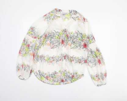 Womens UK Size 12 Marks and Spencer Multicoloured Basic Blouse