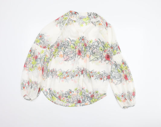 Womens UK Size 12 Marks and Spencer Multicoloured Basic Blouse