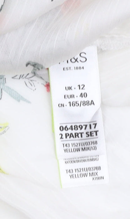 Womens UK Size 12 Marks and Spencer Multicoloured Basic Blouse