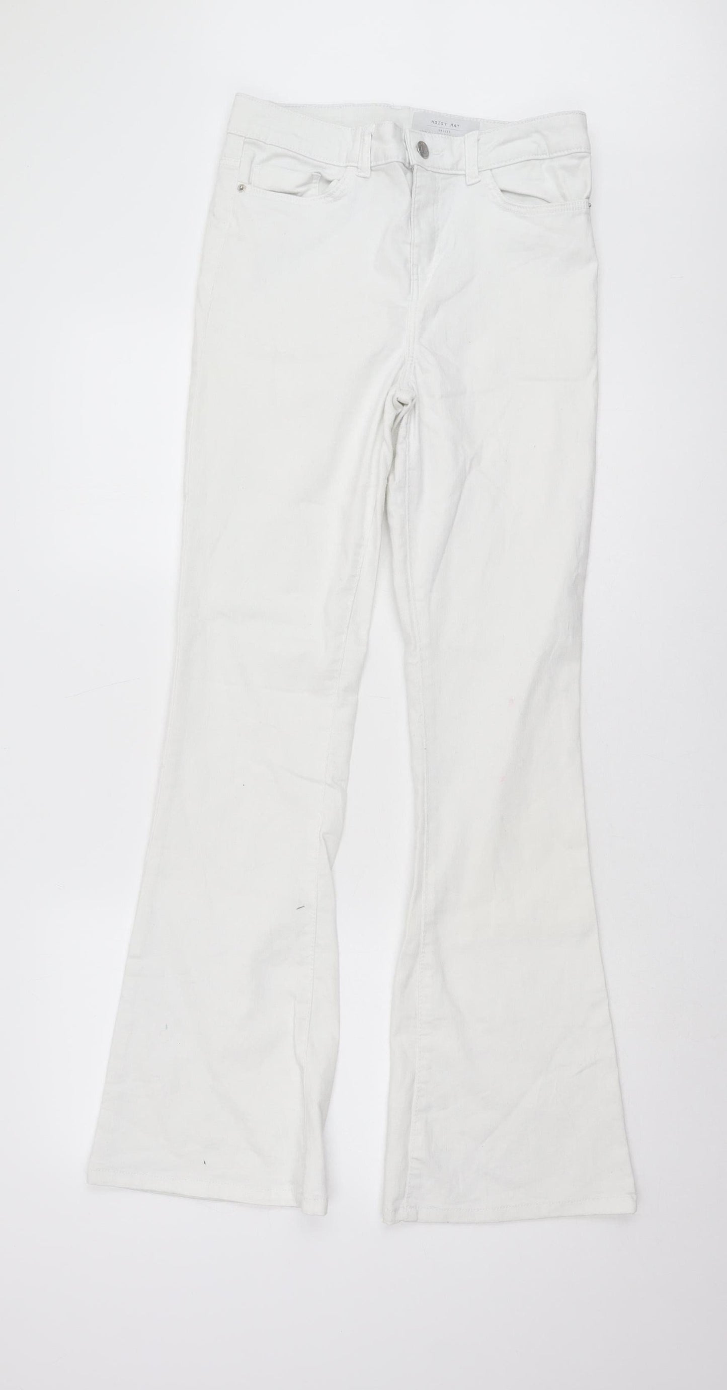 Noisy May Women's White Flared Jeans Size 30