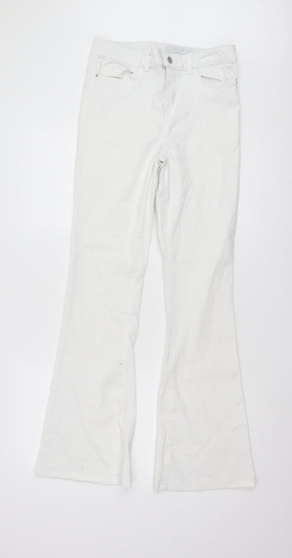 Noisy May Women's White Flared Jeans Size 30