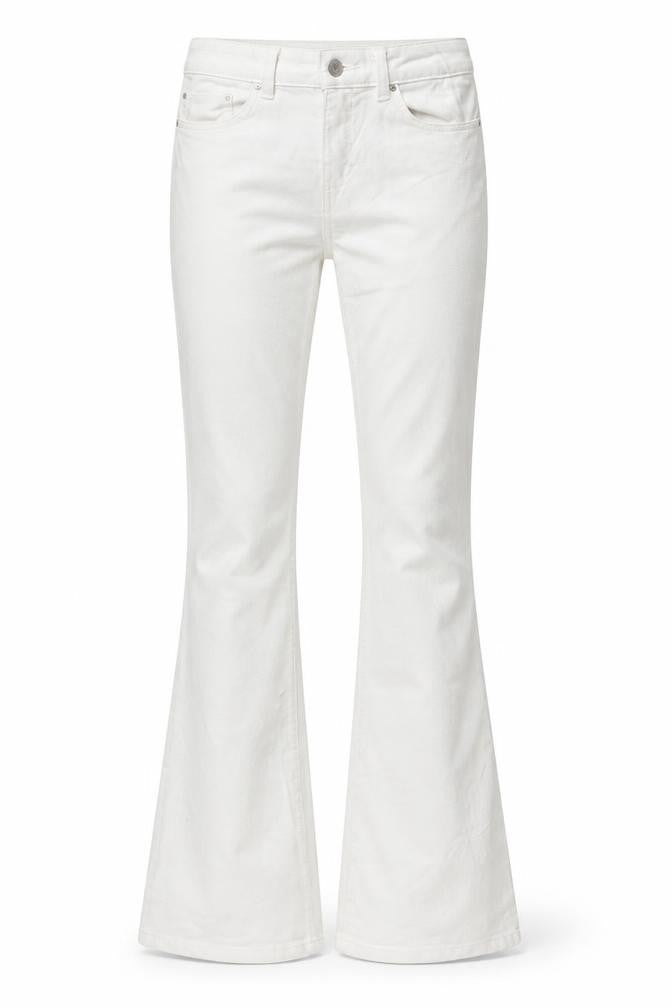 Womens UK Size 30 Noisy may Skinny Fit Flared White Jeans