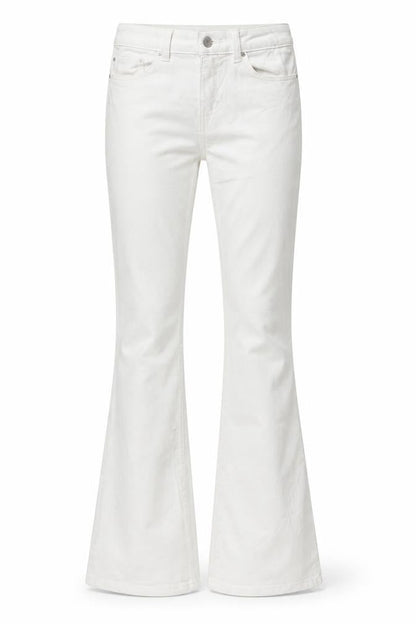 Womens UK Size 30 Noisy may Skinny Fit Flared White Jeans