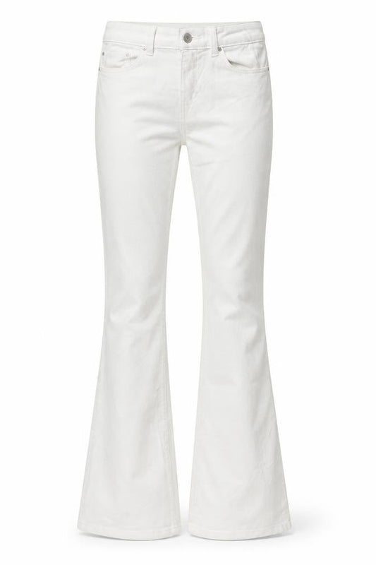 Womens UK Size 30 Noisy may Skinny Fit Flared White Jeans