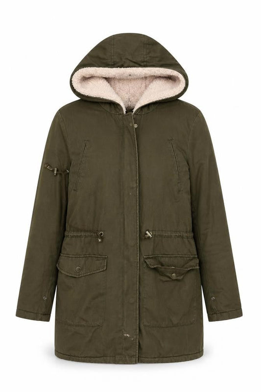 Womens UK Size 8 Brave Soul Green Parka Coat
