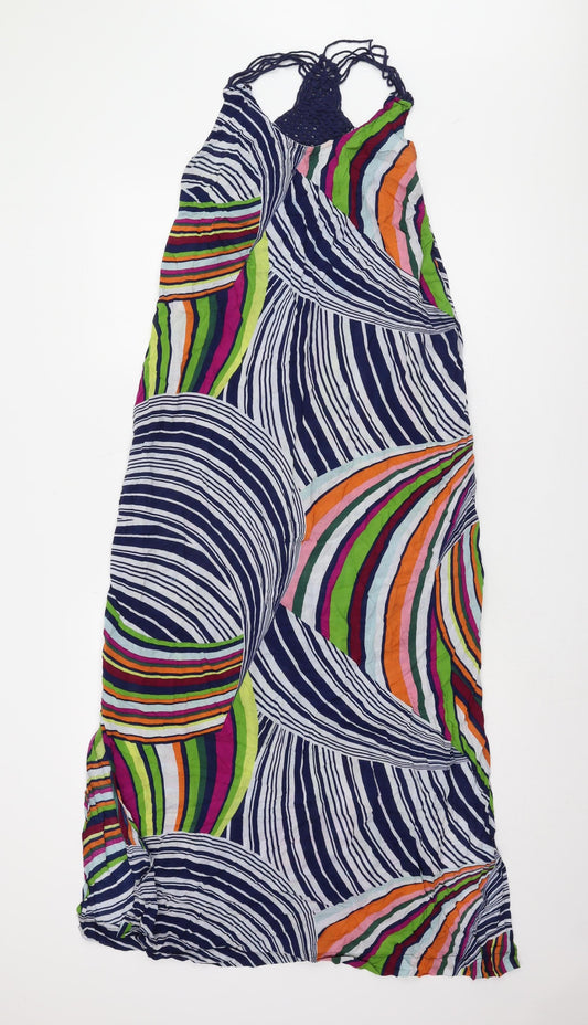 Next Women's Multicoloured Long Striped Dress 14