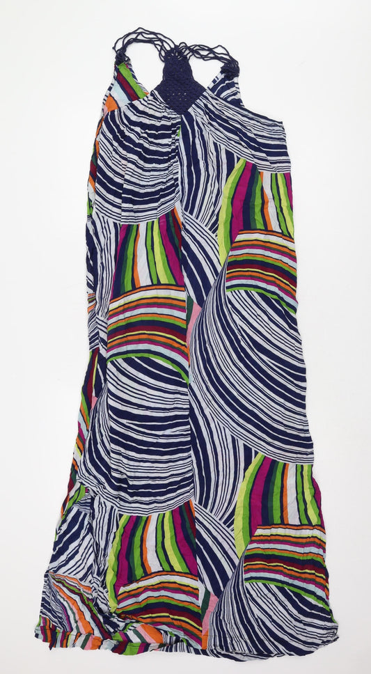 Next Women's Multicoloured Long Striped Dress 14