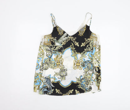 Womens UK Size 10 River Island Multicoloured Camisole Tank