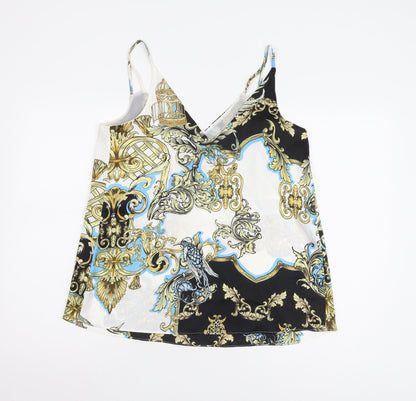 Womens UK Size 10 River Island Multicoloured Camisole Tank