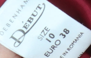 Debenhams Women’s Red Slip Dress Size 10