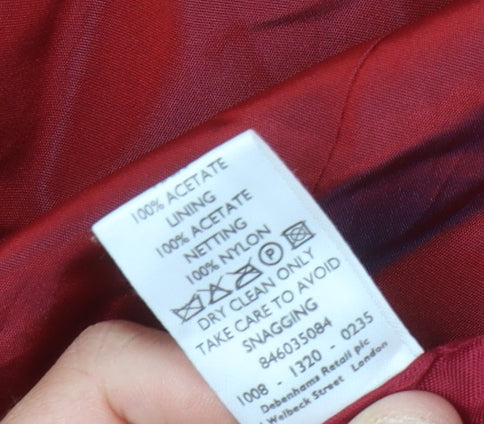 Debenhams Women’s Red Slip Dress Size 10