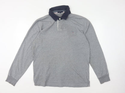 GANT Men's Grey XL Long Sleeve Polo Shirt