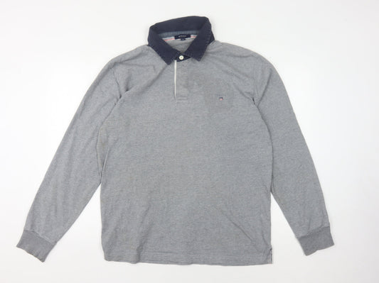 GANT Men's Grey XL Long Sleeve Polo Shirt