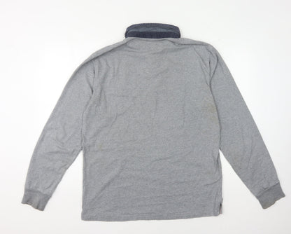 GANT Men's Grey XL Long Sleeve Polo Shirt