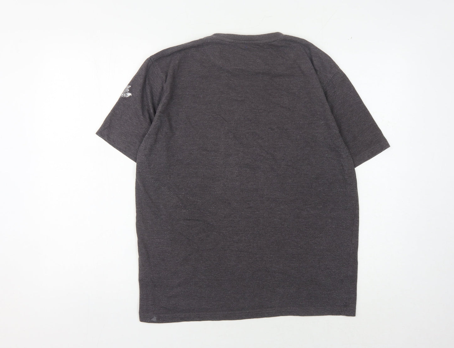 Soul Star Men's Black Graphic Print T-Shirt - M