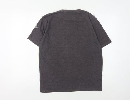 Soul Star Men's Black Graphic Print T-Shirt - M