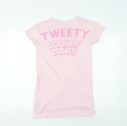 Tweety Looney Tunes Girls Pink Nightshirt Size 12 Graphic